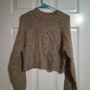 American Eagle Outfitters Tan Crew Neck Sweater